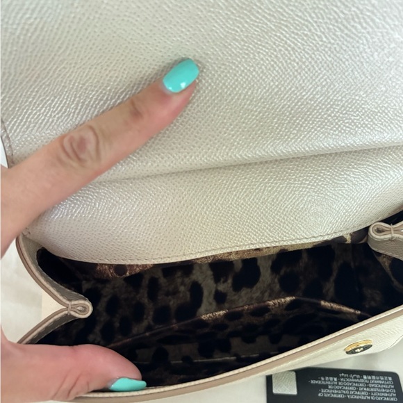 Dolce & Gabbana Cream Satchel with Gold Accents - Picture 2 of 3
